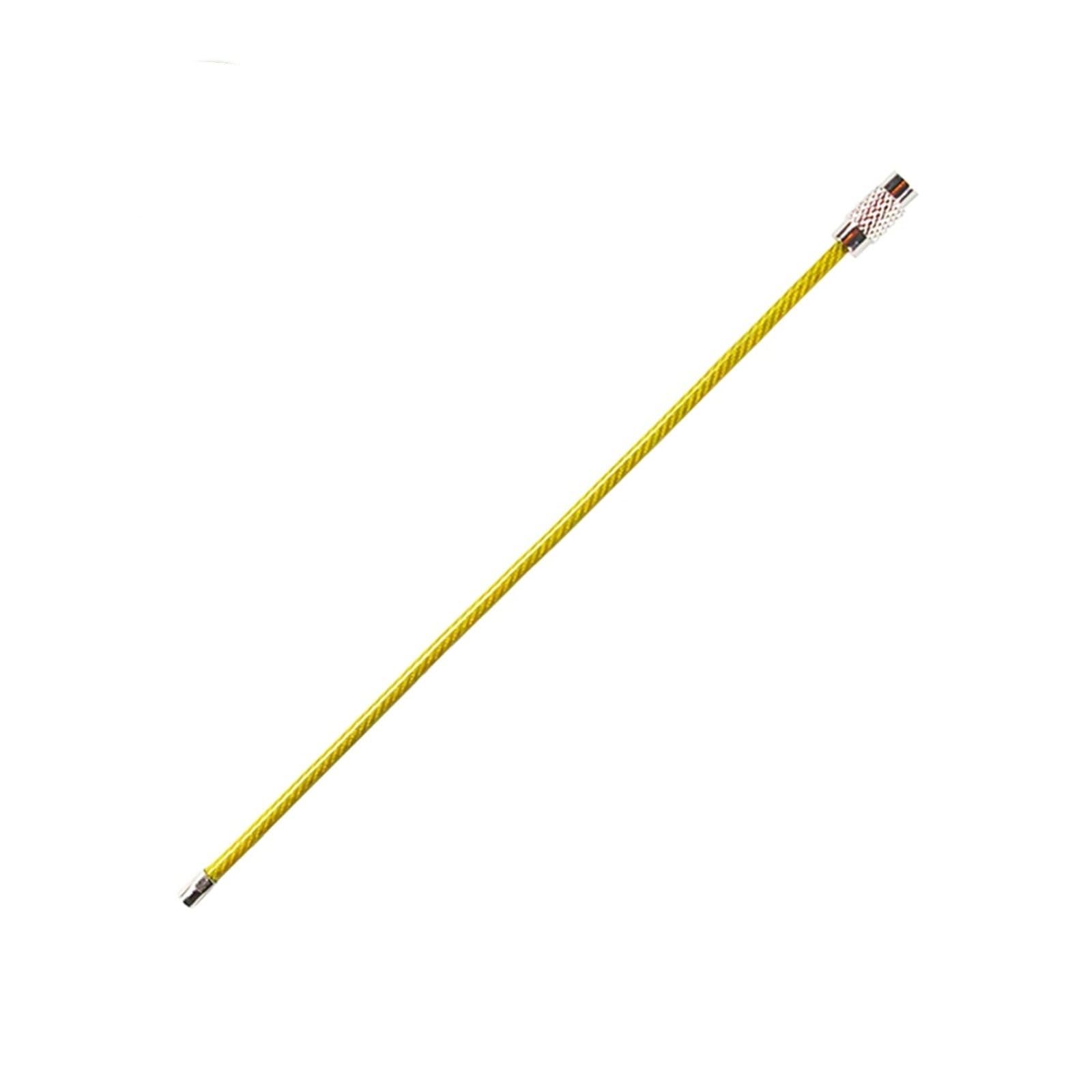 5 szt. Drut ze stali nierdzewnej brelok do kluczy z pętlą na kabel śruba blokująca lina uchwytem klucze narzędzia zewnętrzne | Yellow