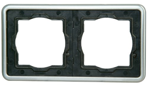 Kopp Abdeckrahmen 2-fach Vision stahl