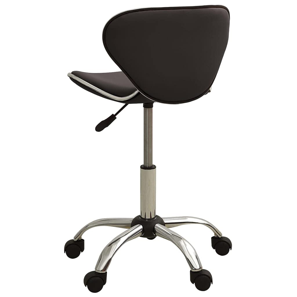 Fryzjer, stołek na kółkach, brązowy, ze sztucznej skóry, z regulacją wysokości, obrotowy, z 5 kółkami, ergonomiczny, do salonu kosmetycznego, fryzjera, studia roboczego, z wyściółką piankową i