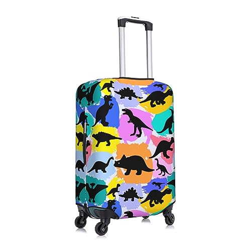 Spandex Travel Luggage Cover,Double-Sided Printed Colorful Dinosaur Patterns Elastic Washable Stretch Suitcase Protector Anti-Scratch Suitcase Cover Fits 18-32 Inch Luggage For Kid And Adult,Xl (For 29-32 Inch Luggage)3