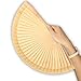 Imagen de H.U.S.L Home Universal® Abanicos Madera Españoles Artesanales con Tela Lisa 23cm