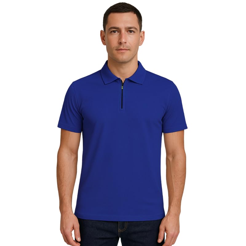 Sap Matty Polyester Front Zipper T-Shirt-image-20