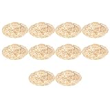 HEALLILY 10pcs Mini Straw Hats Handcraft Doll Straw Hat Woven Cap Mini Hats for DIY Craft Jewelry Accessories Garment Decoration 9cm