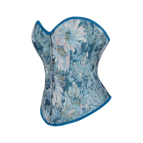 Jutrisujo Women's Vintage Renaissance Lace-Up Floral Medieaval Corset Top