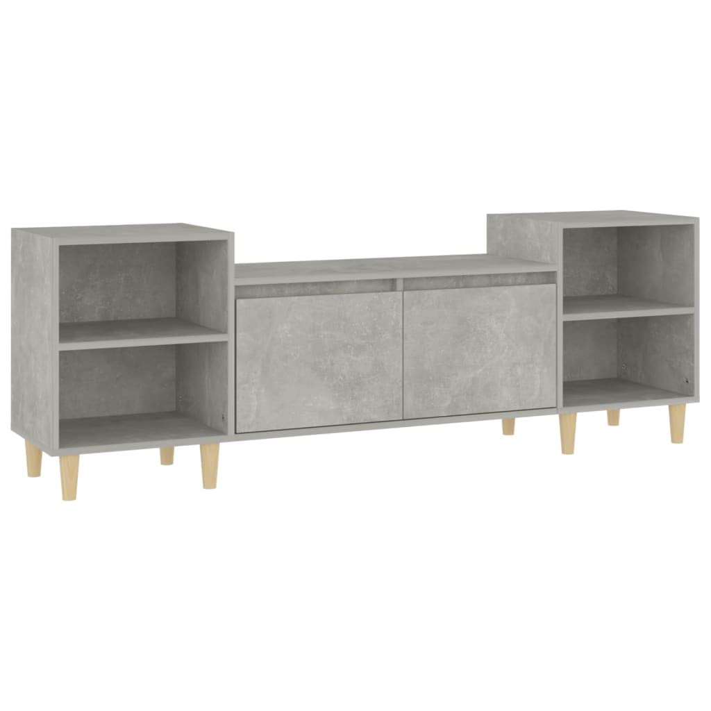 Vidaxl Concrete Grey Tv Cabinet Living Room Sideboard Entertainment Centre Tv Console Media Unit Hifi Cabinet 160X35x55 Cm Engineered Wood