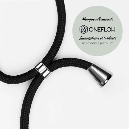 Coque Samsung Galaxy S26 chaîne amovible cordon antichoc noir anti-perte ONEFLOW - 3