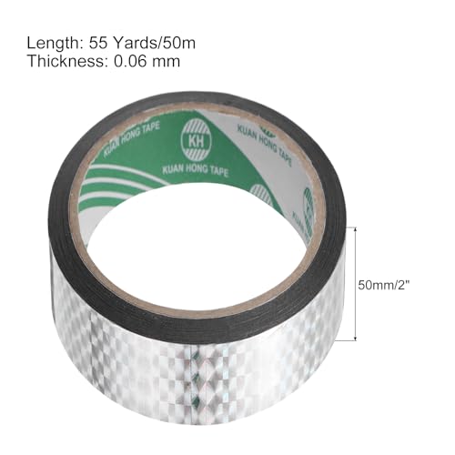 Image of MECCANIXITY Silver Tone Metalized Tape 2 Inch x 55 Yards Decor Tape for Craft Detailing Accent Wall, Graphic Arts