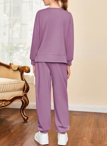 blibean Girls 2025 Fall Clothes Sets Kids Split Sweatsuits Size 6-15 Years Old3