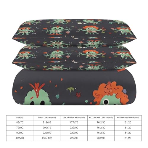 Parure de lit Many Zombies housse de couette 259x228 cm et taies - 3