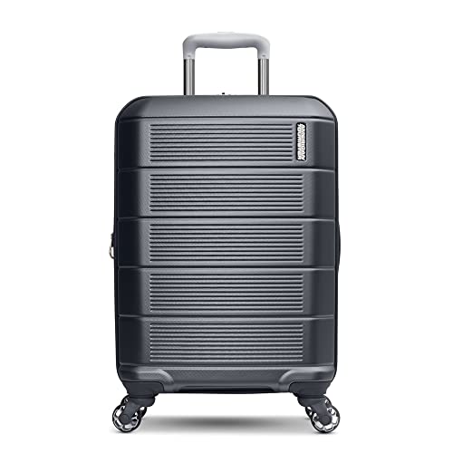 Image of American Tourister Stratum 2.0 Hardside Expandable Luggage with Spinners, Charcoal, 2PC SET (Carry-on /Medium)