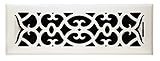 Accord APFRWHV414 Plastic Floor Register with Victorian Design, 4-Inch x 14-Inch(Duct Opening Measurements), White Finish