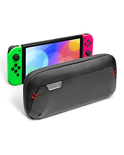 Tomtoc Carrying Case For Nintendo Switch Oled Model & Original Nintendo Switch, Portable Storage Travel Bag Ultra Slim Soft Pouch With 20 Game Card Slots And Accessory Pocket #TOP12