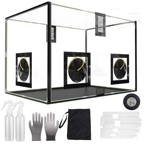 Mushroom Mycology Large Still Air Box 31.5X 20.5X 20.5 inch Professional-Grade Grow Tent with Flow Hood & Monotub Kit, Mushroom Planting Bag Tent Kit for Spores Horticulture Supplies Home Scientists