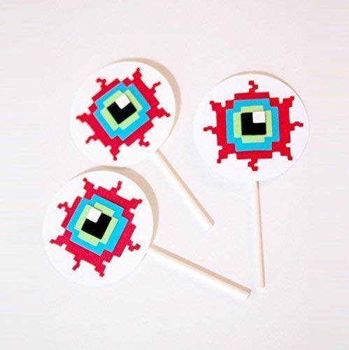 Terraria Eye Cupcake Toppers, Terraria Party Decoration, Terraria Inspired Toppers, Terraria Eye Birthday Party, Eye Boss (Set of 12)