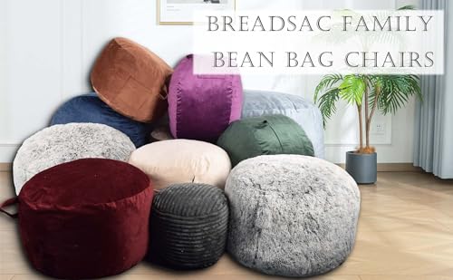 Image of Bean Bag Chairs, Memory Foam Stuffing Bean Bag Chair for Adults /Teens /Kids, Velvet Lazy Sofa Furniture with Removable High-Rebound Memory Foam for Living Room Bedroom College Dorm