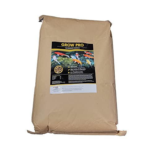 HALF OFF PONDS Grow Pro Koi and Goldfish Food with High-Protein Growth Formula 50 lb Bag - KOIGP-050