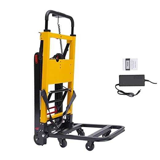 BJTDLLX Electric Folding Stair Climbing Hand Truck, 130W 150kg/330.7lbs Heavy Duty Electric Climber Moving Dolly with 6 Wheels, Warehouse CartSale Cart Dolly for Furniture Family Logistics Warehouse