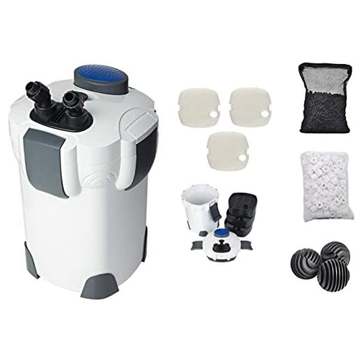 SunSun Hw302 265GPH Pro Canister Filter Kit, white - 9 Piece Set