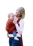AMAZONAS Babytragetuch Carry Sling Terra - TESTSIEGER bei Stiftung Warentest mit Bestnote 1,7-450 cm 0-3 Jahre bis 15 kg in Dunkelrot