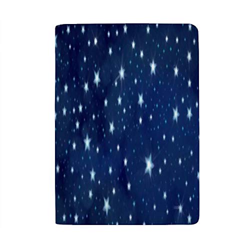 Étui de passeport PU porte-carte de voyage motif nuit étoilée format 6.5x4.5
