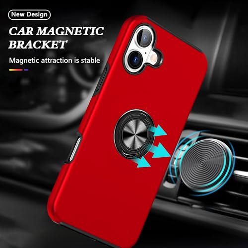 Coque iPhone 16 Plus antichoc avec anneau rotatif intégrale