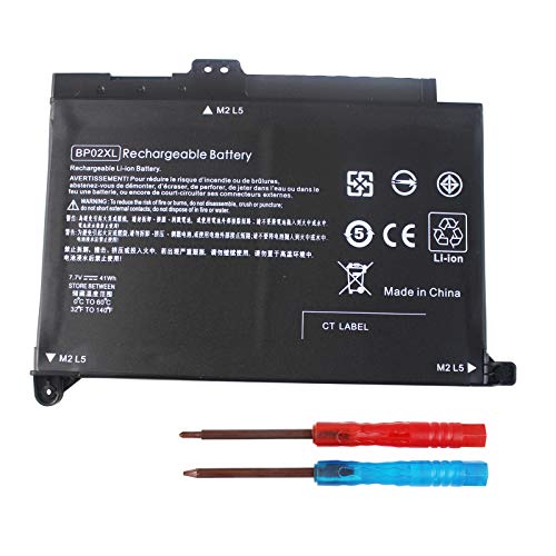 BP02XL Laptop Battery Compatible for HP Pavilion PC 15 15-AU000 15-AU010WM 15-AU018WM Series HSTNN-UB7B HSTNN-LB7H 2ICP7/65/80 849569-542 TPN-Q172 7.7V 42WH