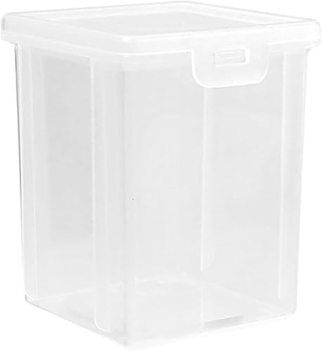 Caja de almacenamiento de cocina Tarro sellado de cereales con tapa, botella de almacenamiento de plástico apilable para refrigerador para el hogar,