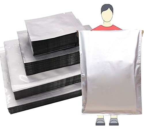 FWKTG Mylarbeutel 50 Stück Mylar-Aluminiumfolie Tasche Food Storage Verpackung Aluminium-Vakuum Pouch Flacher Retail Paket Taschen für Candy Kaffee Tee Snack Gewürze Samen (Size : 550 * 950mm) Cover