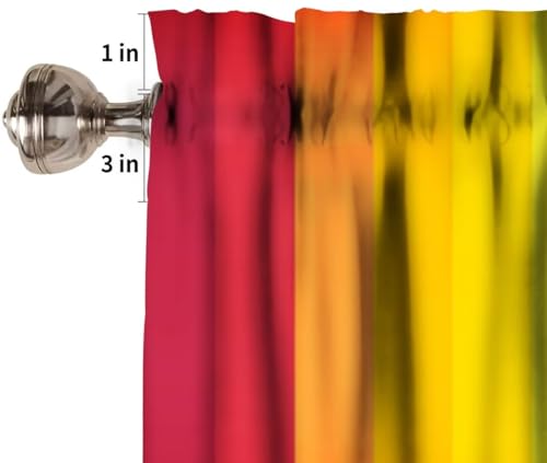 Image of Colored Rainbow Window Valance Curtain, Abstract Rainbow Perspective Background Happiness Nature Concept Window Valances Treatments for Kitchen Living Room Cafe Decor 54'x18', 1 Panel