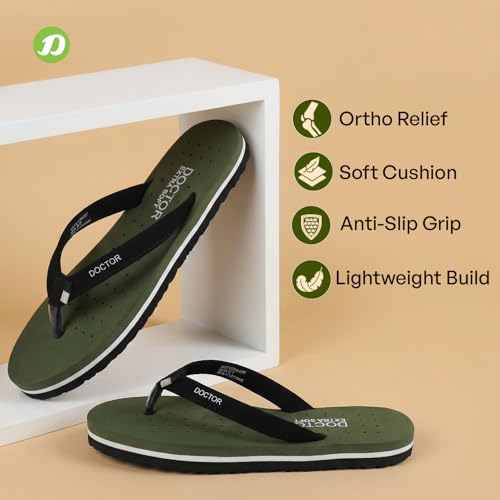 Image of DOCTOR EXTRA SOFT House Slipper for Women's Care Dr Orthopaedic Super Comfort Fitting Flat Cushion Chappal Flip-Flop for Ladies & Girl's