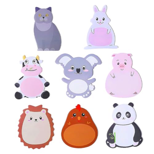 OATIPHO 8 動物 付箋 メモ帳 メモ パッド かわいい 面白い メモ パッド 付箋
