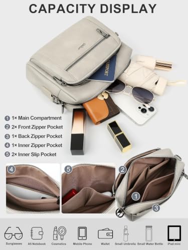 Image of Vegan Leather Crossbody Bags for Women Anti theft Purses and Handbag