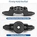 Omoojee Kayak Anchor Cleat for Kayak Track Mount, Rope Cleat for Kayak Rail Mount Accessories, 1 Pack, Black