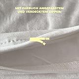 schlafgut Easy Mako-Jersey Kissenbezug 40x80 cm Grey Mid (Mittelgrau) – 100% Baumwolle Kopfkissenbezug Bügelfrei mit Ton-in-Ton Reißverschluss – Made in Green by Oeko-TEX