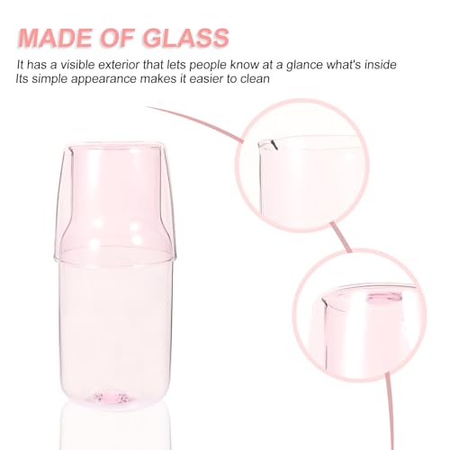 Jarra de borosilicato 520ml con vaso de 280ml para picnics 4