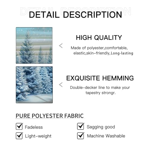 Couverture murale hiver pins enneigés pour une ambiance cocooning