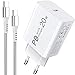 20W Chargeur USB C pour Samsung S21 S20 Plus Ultra FE A51 A71 A52 A32 A42 5G A12 A02S M12 A22 A82,Galaxy Note 20 10 9,PD/Quick Charge Rapide 3.0/PPS Chargeur Secteur Mural et 2M Cable USB C to USB C