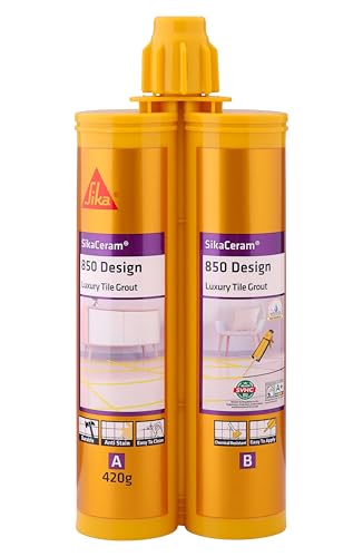 Image of SIKA - Tile Grout - SikaCeram 850 Design - Cold White - Epoxy floor and wall tile coloured grout for joint 2-15mm inside - 420g