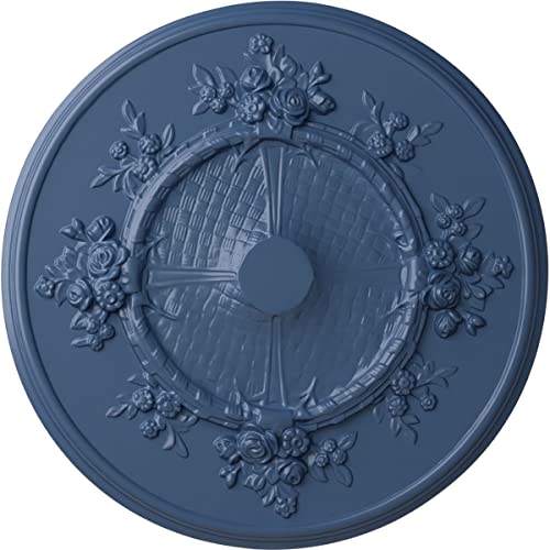 Ekena Millwork CM27FLAMF Flower Ceiling Medallion 27"OD x 1 1/8"P (Fits Canopies up to 3 7/8") Hand-Painted Americana
