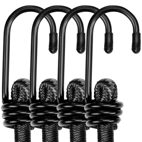 WORKPRO 24 Inch Bungee Cord with Hooks, 4 Pack...