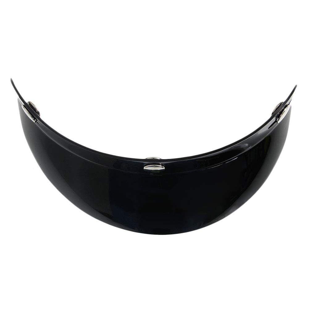 Hot Universal 3 Snap Visier Gesichtsschutzlinse für Motorradhelme Open Face Helm Krempe Schwarz