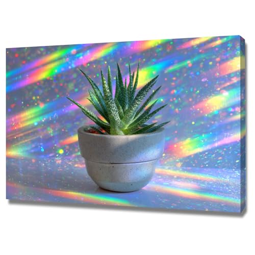 Affiche Décorative Murale Feuilles Vertes Aloès pour Habiller un Mur Vide 30x50cm