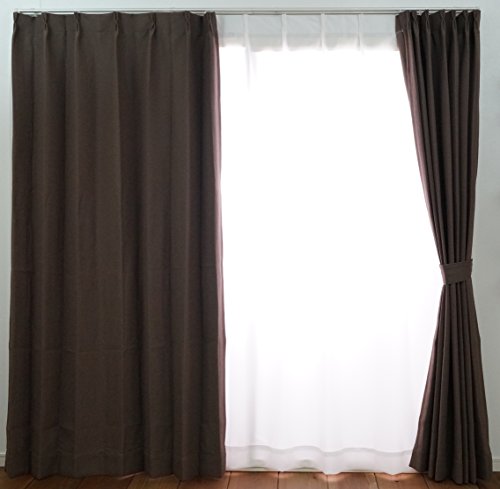 スミノエ カーテン ダークブラウン 100×135cm セーラ 遮光 アレルブロック V1114