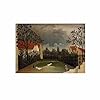 “De Pluimveewerf” door Henri Rousseau Schilderij Canvasafdrukken Voor Muur Foto’s Thuis Woonkamer Decoratie Moderne Keuken Muurkunst voor Slaapkamerdecoratie (45x63cm18x25inch, niet ingelijst)