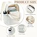 Cunno 3 Pcs School Backpack for Teen Girls Bookbags Kids Set with Lunch Box and Pencil Case College Laptop Casual Backpack(Cream White)
