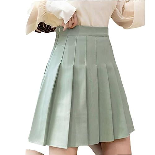 High Waist Pleated Summer Casual A-line Plaid Tenni College Style for Girls Mini Short Skirts