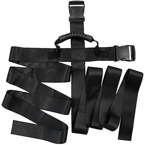 Transport strap adjustable transport boxes moving straps - 1 piece black moving belt with handles, lifting straps for moving and lifting, suitable for heavy items, boxes etc. without handles Cover