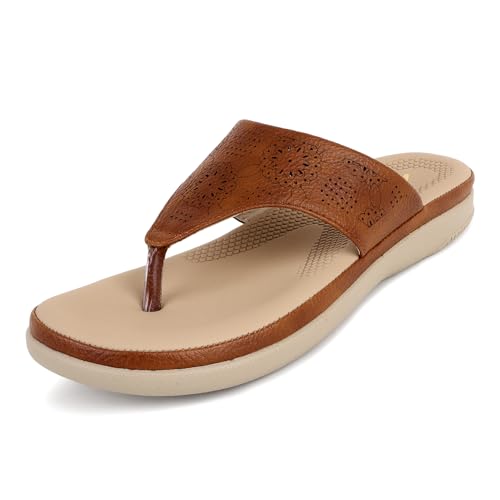 Image of TRASE Slippers for Women Stylish Flat | Lightweight Comfortable Slip-On Sandals for Women | Ladies Footwear for All Day Comfort