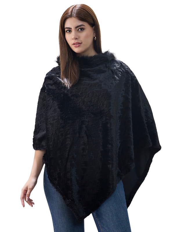 inweave Black Fur Poncho-picture-29
