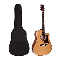 Housse de guitare étanche rembourrée avec sac à dos pour guitare acoustique de 40 à 41 pouces et guitare folk Noir - Les Beatles, Paul McCartney, John Lennon, RIngo Starr, George Harrison